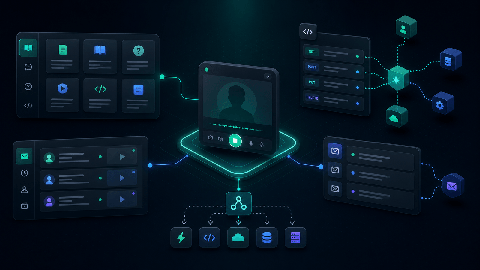 Developer API, webhook, and notification workflows for video message submissions